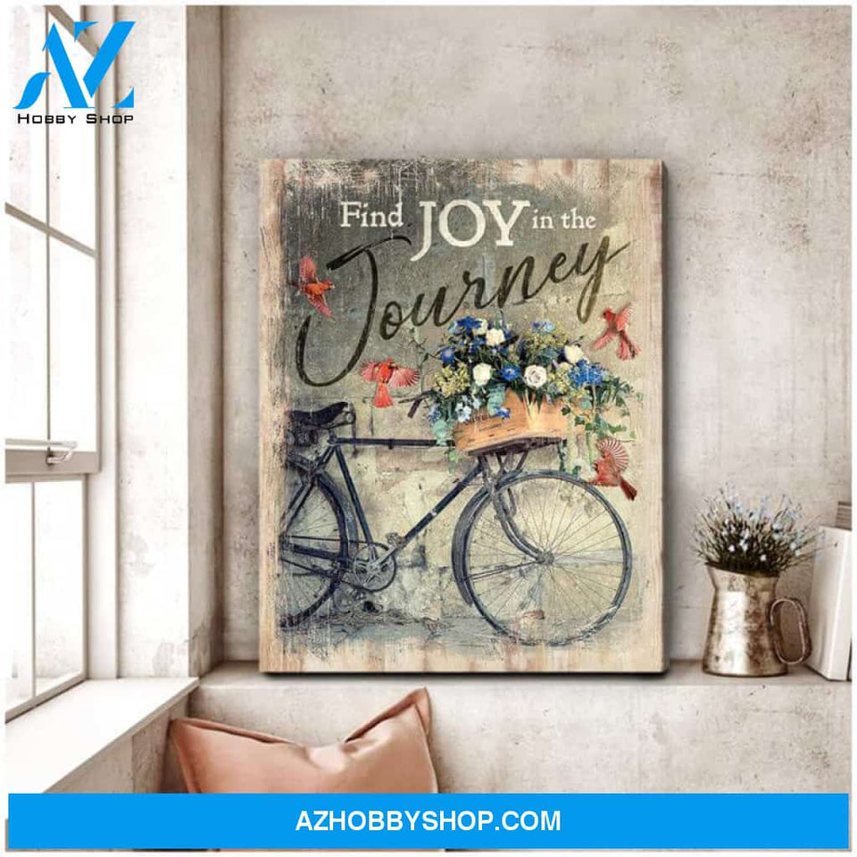 Cardinal Bird Canvas Wall Art - Find Joy Cardinal Canvas Wall Art Home House Decor