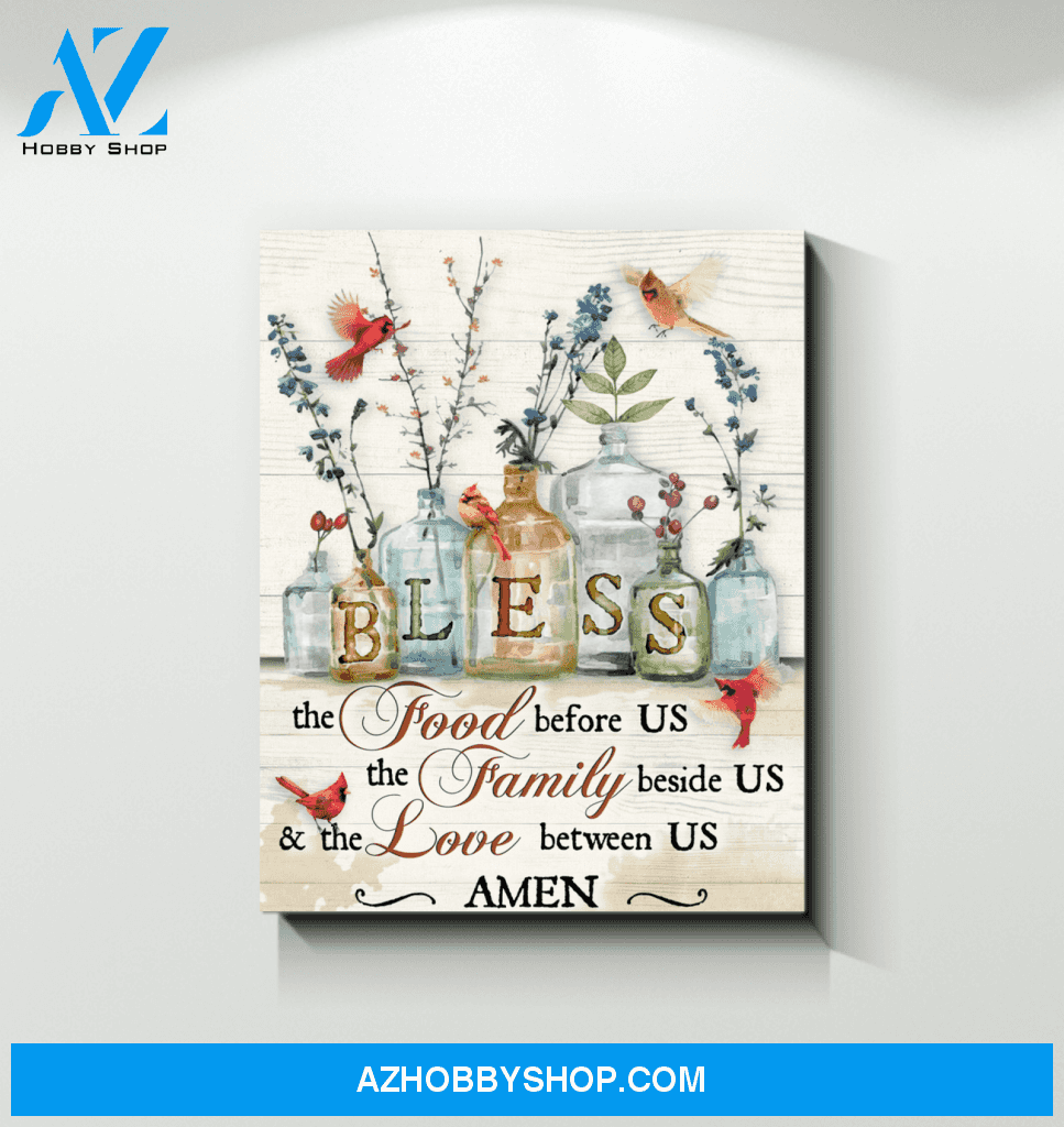 Cardinal Bless Canvas Wall Art Unique Gifts