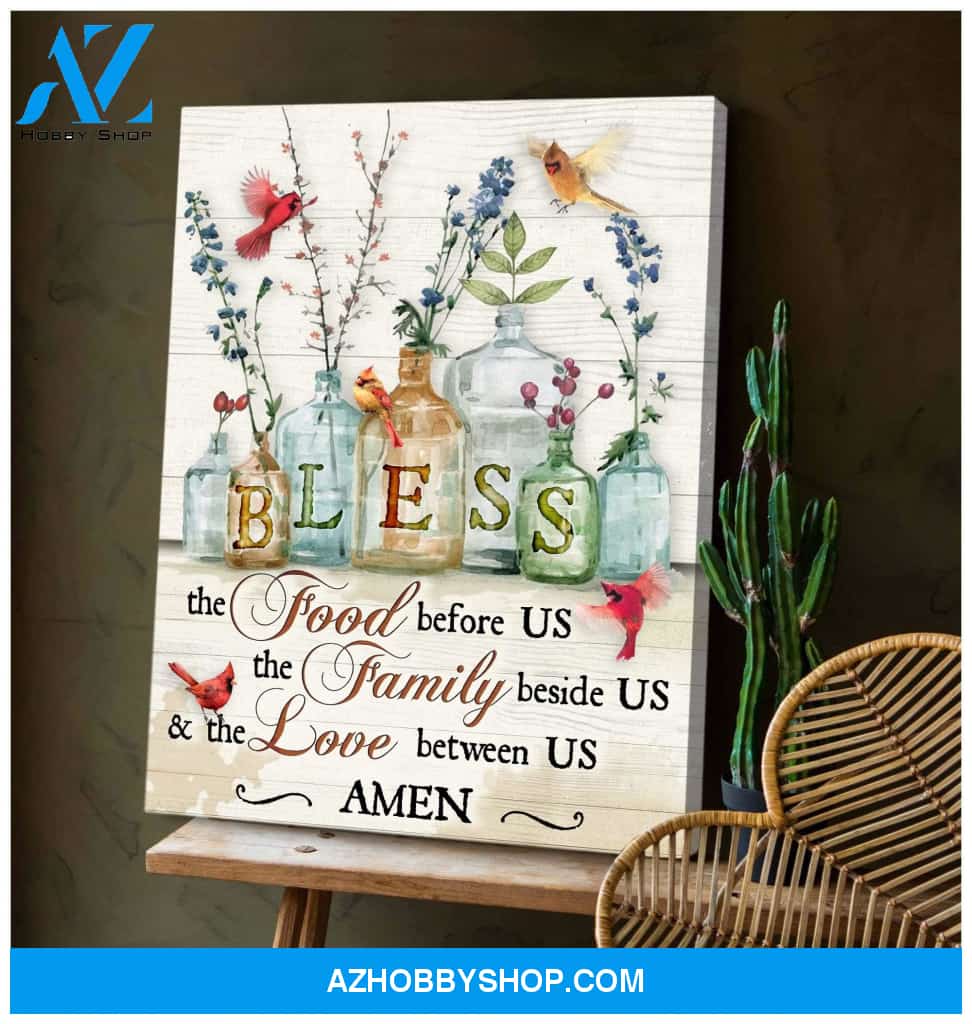 Cardinal Bless Canvas Wall Art Unique Gifts