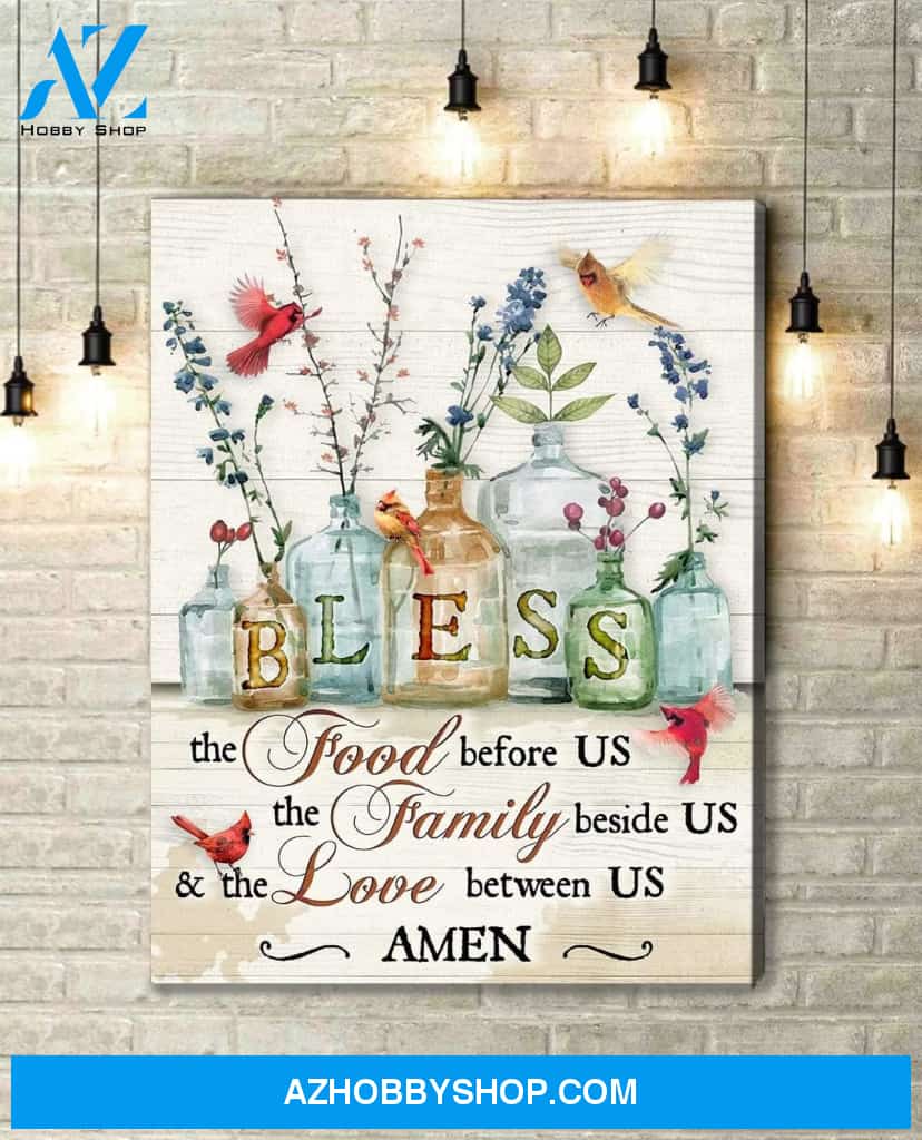 Cardinal Bless Canvas Wall Art Unique Gifts