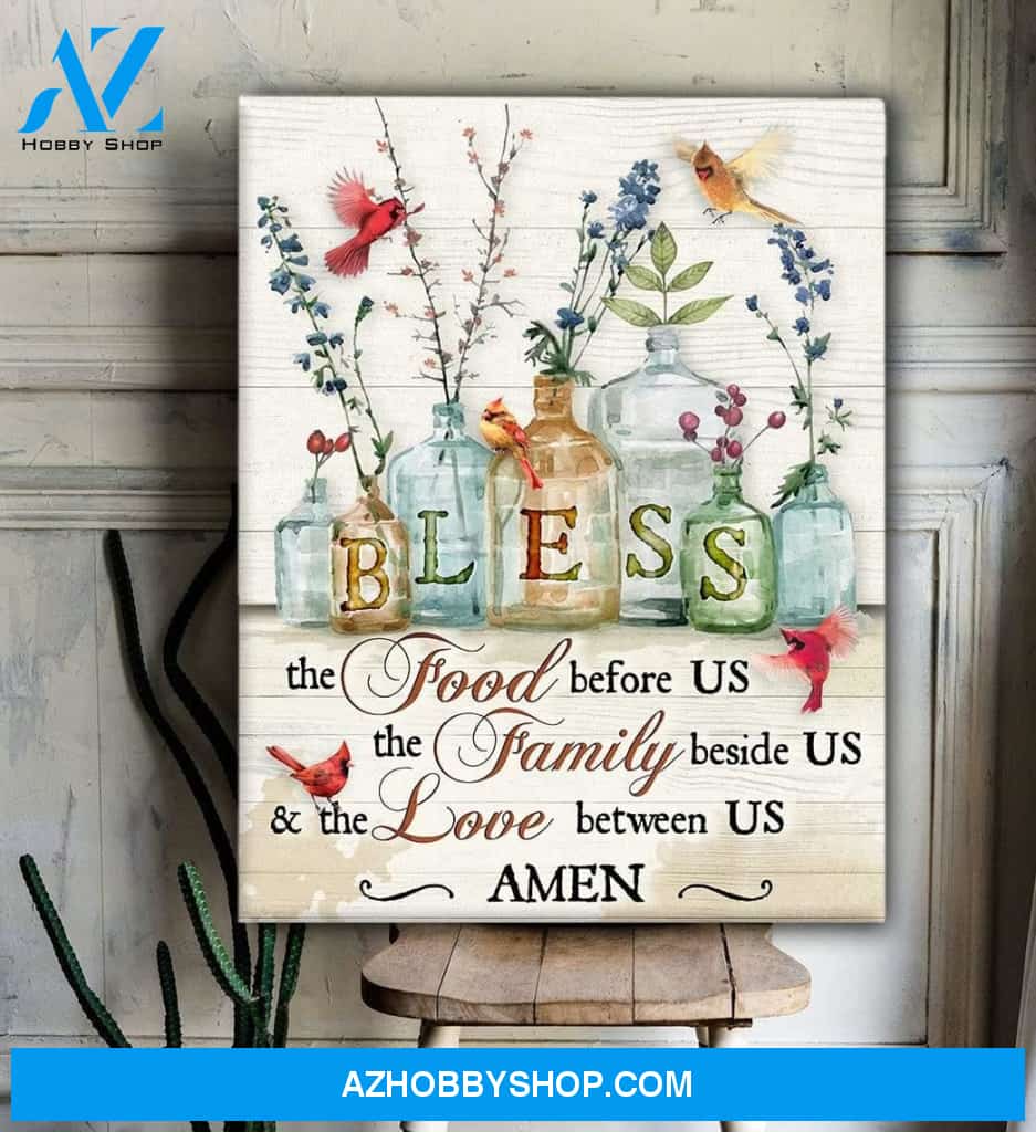 Cardinal Bless Canvas Wall Art Unique Gifts