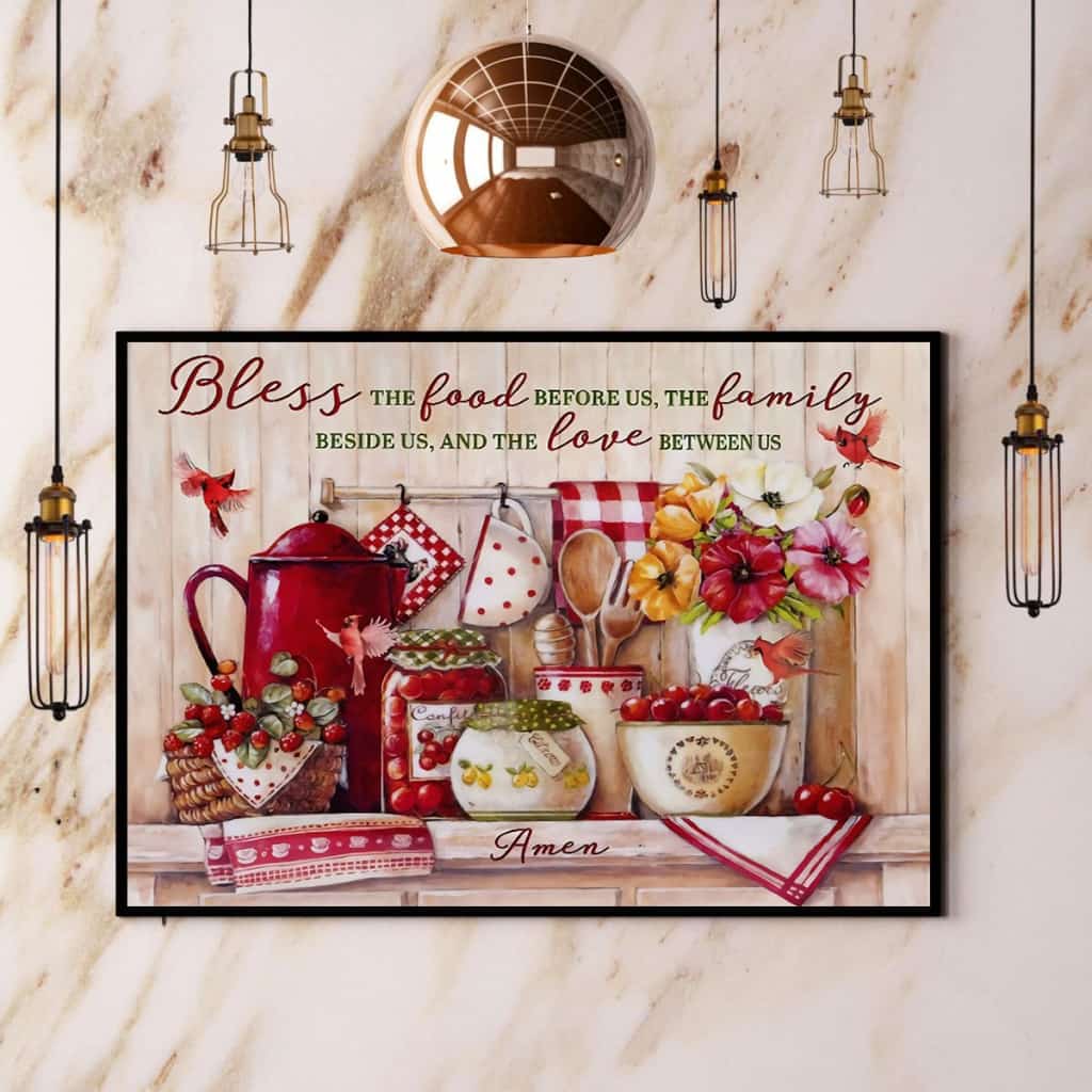 Cardinal Bless The Food Before Us The Family Beside Us Paper Poster No Frame Matte Canvas Wall Decor