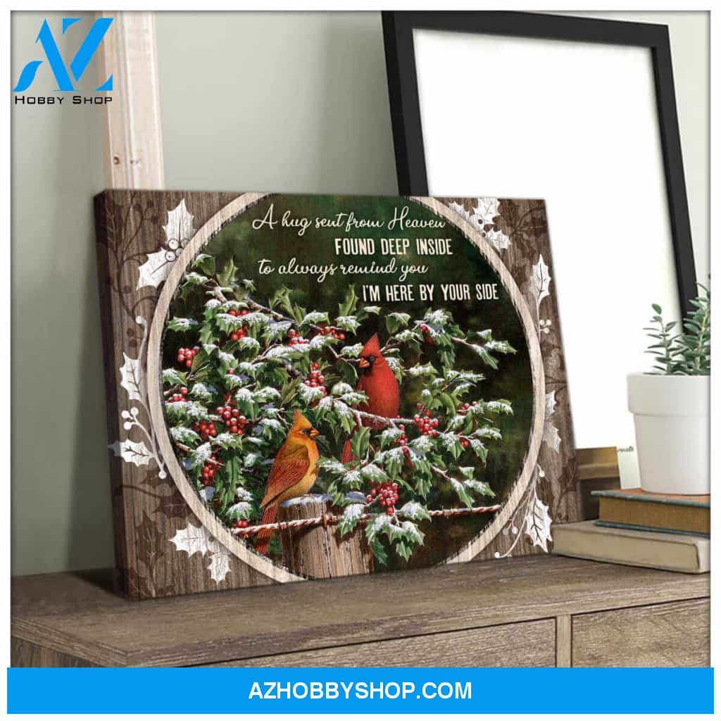 Cardinal Canvas A hug sent from heaven Wall Art Decor