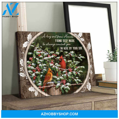Cardinal Canvas A hug sent from heaven Wall Art Decor