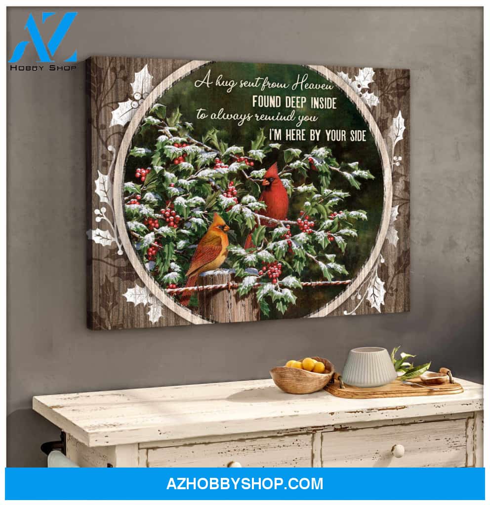 Cardinal Canvas A hug sent from heaven Wall Art Decor