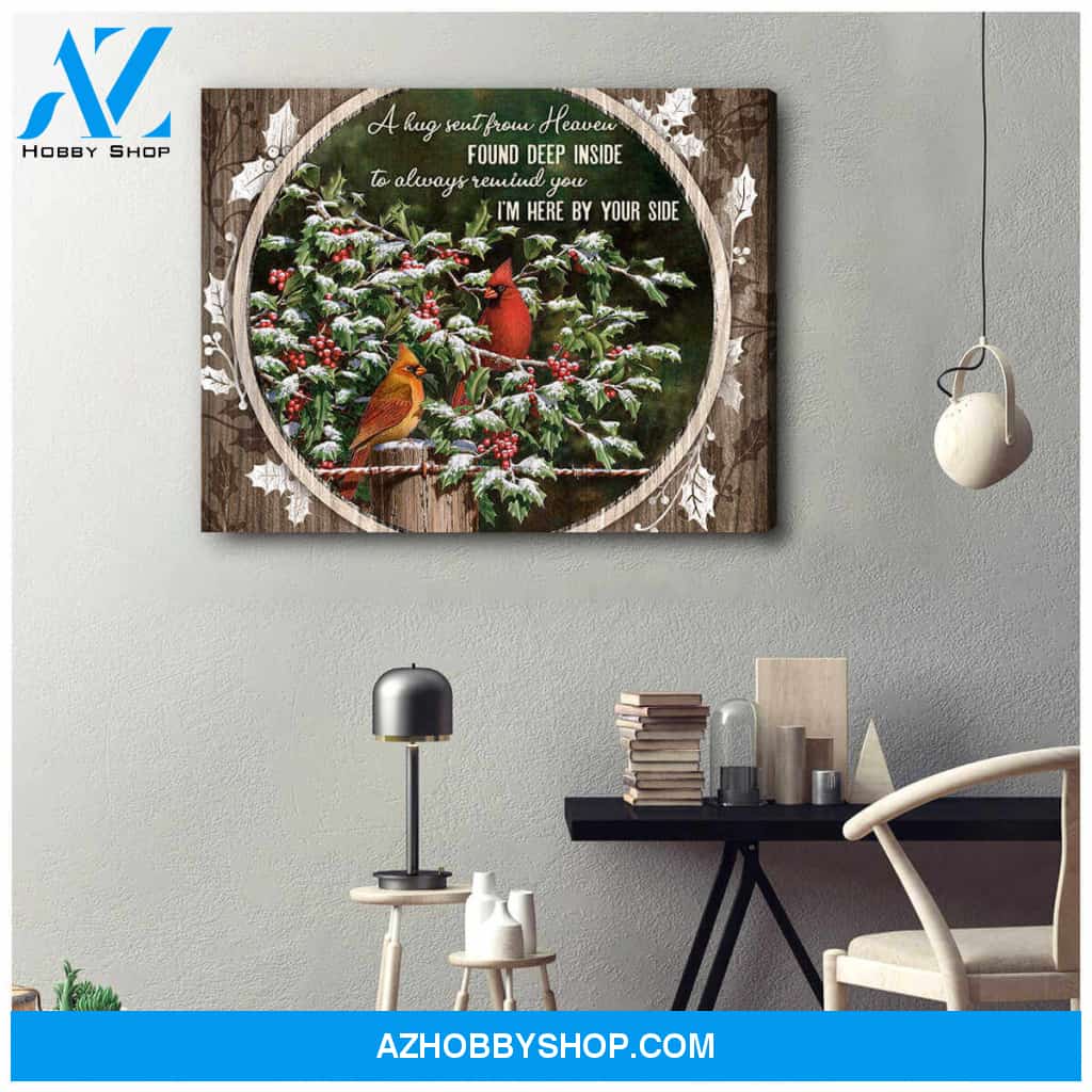 Cardinal Canvas A hug sent from heaven Wall Art Decor