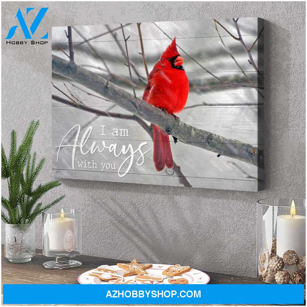 Cardinal Canvas always with you Wall Art Decor