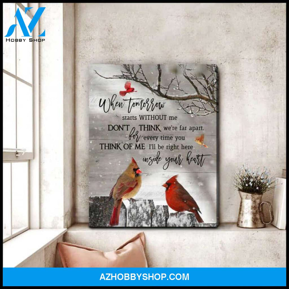 Cardinal Canvas - Hanging Art For Kitchen