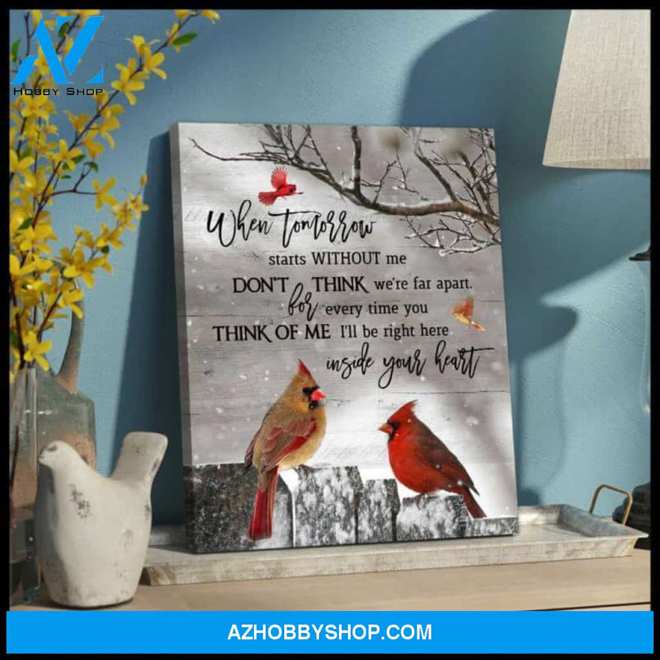 Cardinal Canvas - Hanging Art For Kitchen