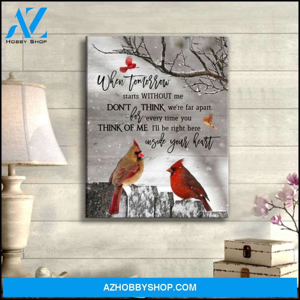 Cardinal Canvas - Hanging Art For Kitchen