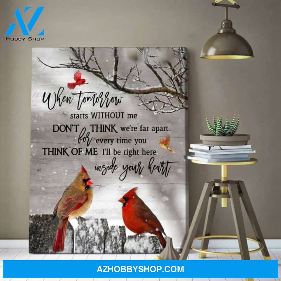 Cardinal Canvas - Hanging Art For Kitchen