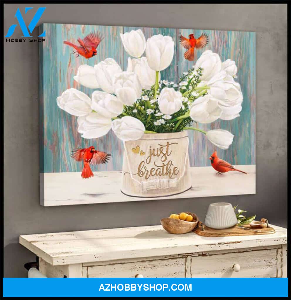 Cardinal Canvas - Hanging Art For Living Room