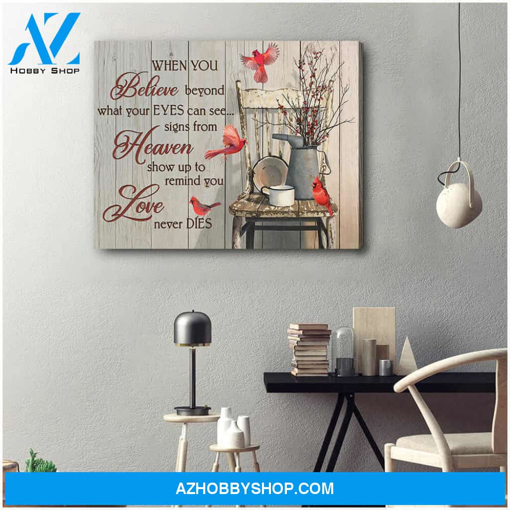Cardinal Canvas When you believe Wall Art Decor