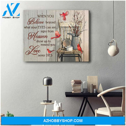 Cardinal Canvas When you believe Wall Art Decor