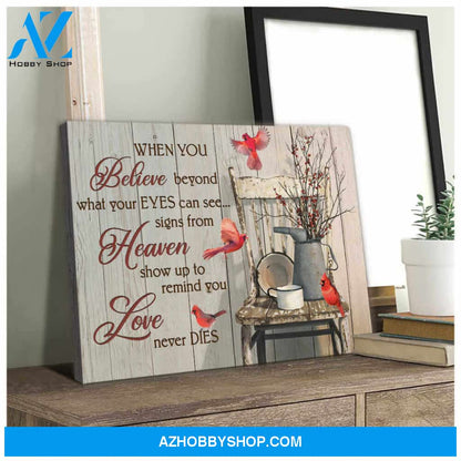 Cardinal Canvas When you believe Wall Art Decor