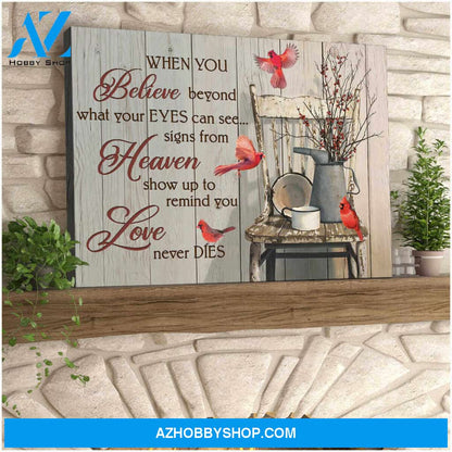 Cardinal Canvas When you believe Wall Art Decor