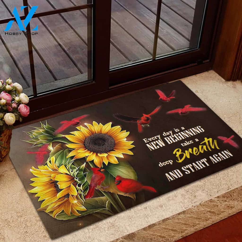 Cardinal Every Day Is A New Beginning Doormat