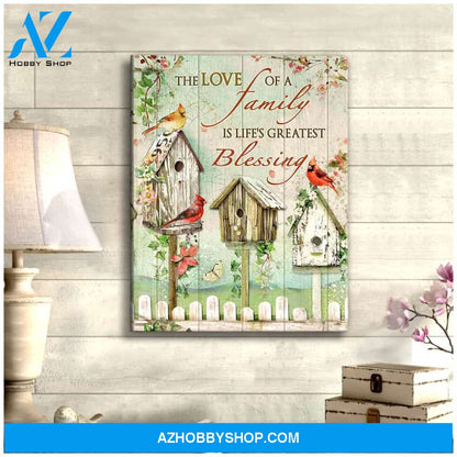 Cardinal Family Canvas Wall Art Best Friend Gifts