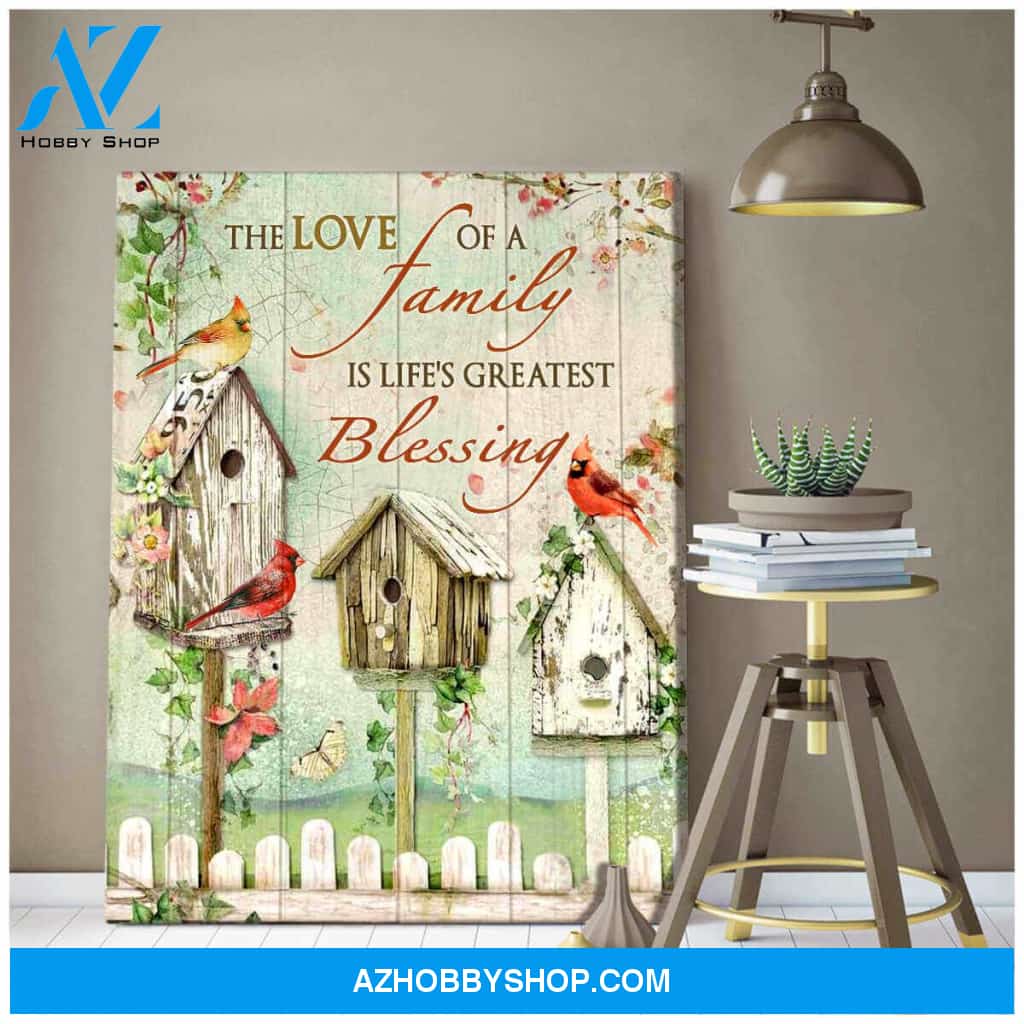 Cardinal Family Canvas Wall Art Best Friend Gifts