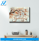 Cardinal Family Gathers Here Canvas Wall Art Gift Family
