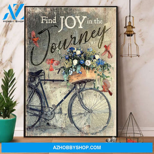 Cardinal Find Joy In The Journey Canvas And Poster, Wall Decor Visual Art