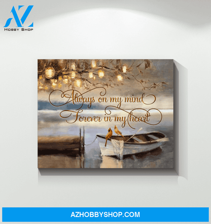 Cardinal Forever In My Heart Canvas Wall Art Unique Gifts