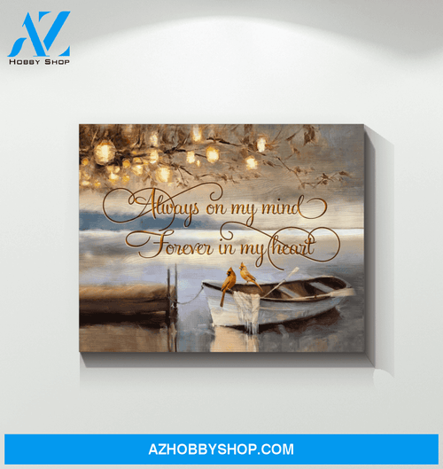 Cardinal Forever In My Heart Canvas Wall Art Unique Gifts