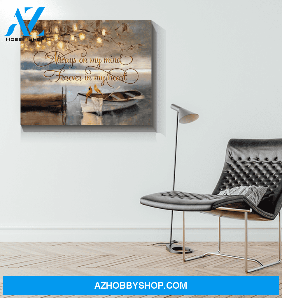 Cardinal Forever In My Heart Canvas Wall Art Unique Gifts