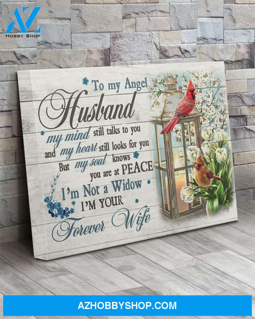 Cardinal Forever Wife Matte Canvas (1.25") 14x11 20x16 30x20 gift for widow, memorial day
