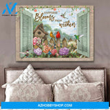 Cardinal Happiness Blooms From Within Canvas Wall Art Decor