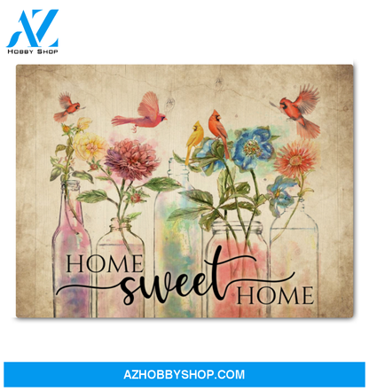 Cardinal Home Sweet Home Wall Art Canvas Prints
