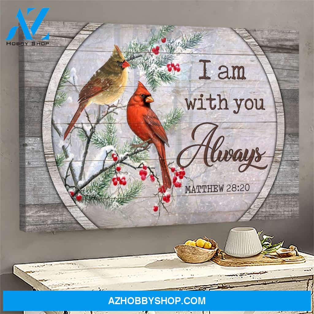 Cardinal - I am with you always Heaven Landscape Canvas Prints, Wall Art
