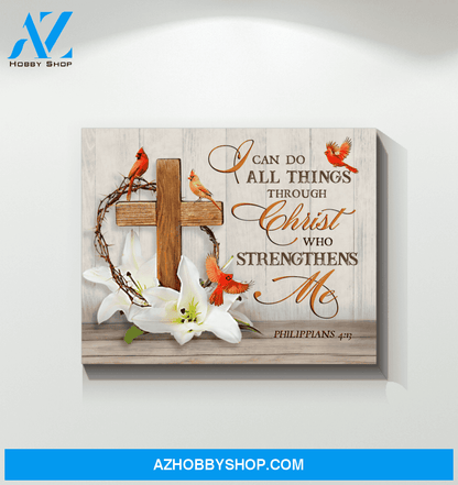 Cardinal I Can Do All Things Wall Art Canvas Prints
