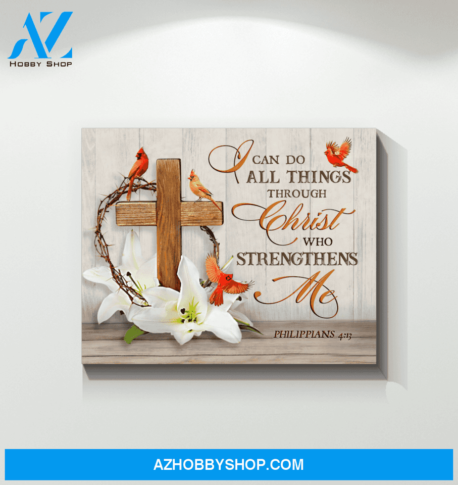 Cardinal I Can Do All Things Wall Art Canvas Prints