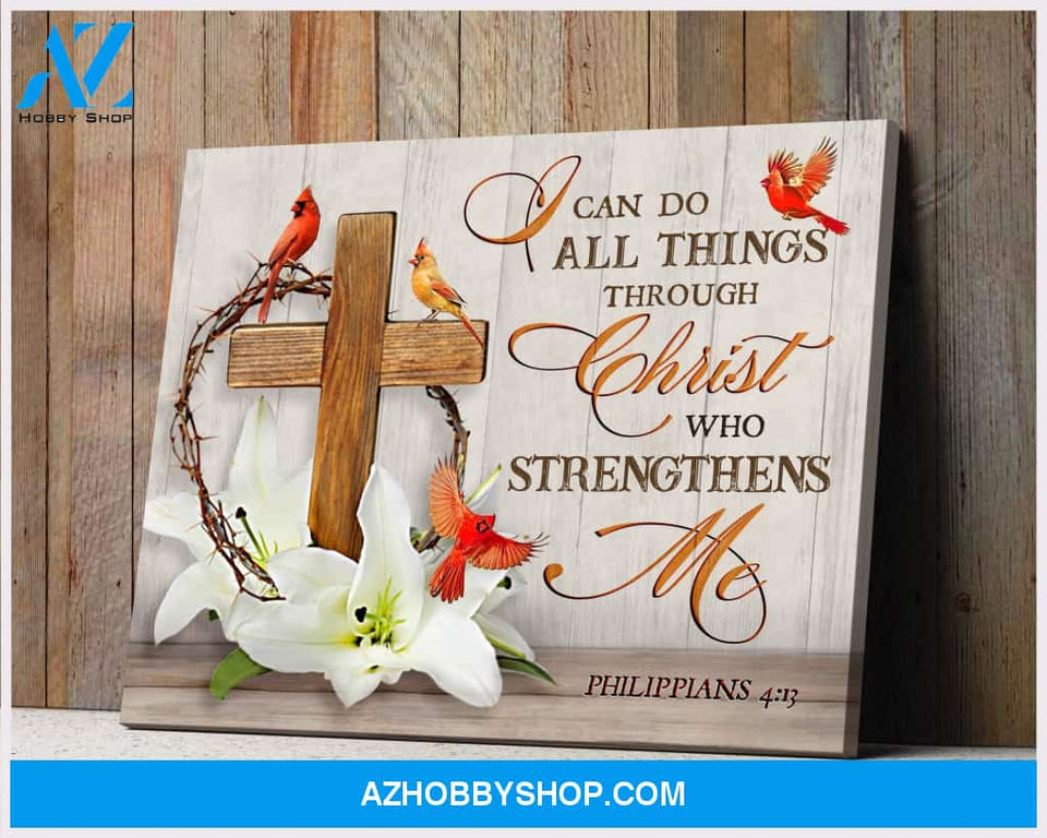 Cardinal I Can Do All Things Wall Art Canvas Prints