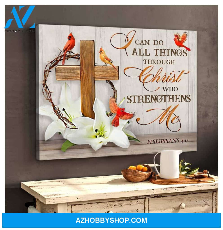 Cardinal I Can Do All Things Wall Art Canvas Prints