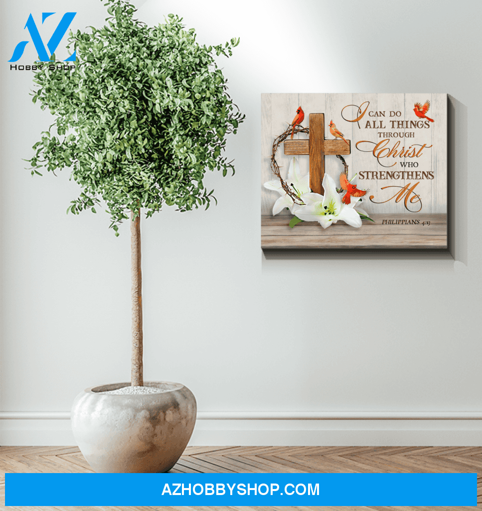 Cardinal I Can Do All Things Wall Art Canvas Prints