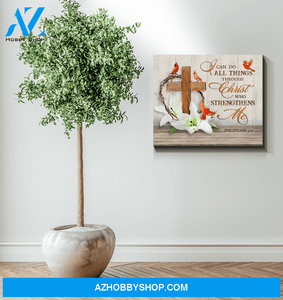 Cardinal I Can Do All Things Wall Art Canvas Prints