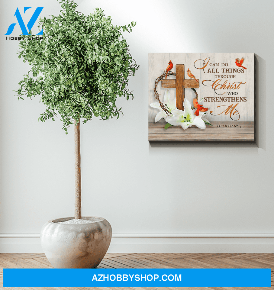 Cardinal I Can Do All Things Wall Art Canvas Prints