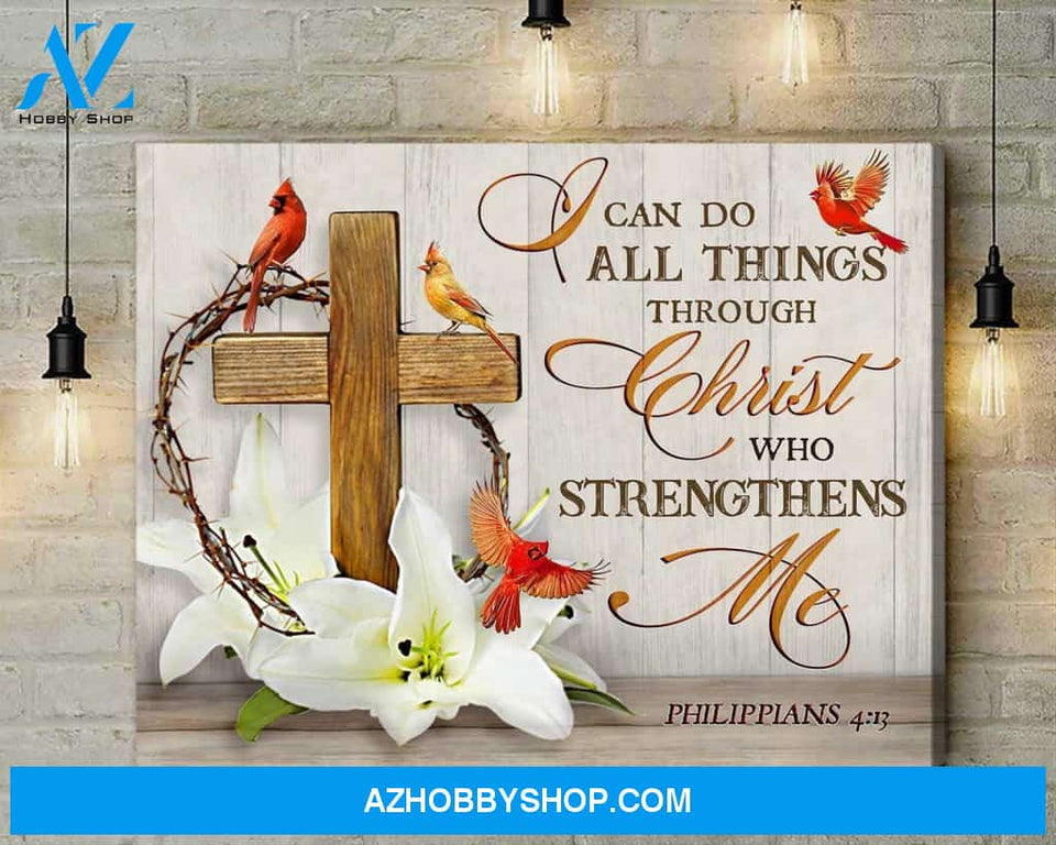 Cardinal I Can Do All Things Wall Art Canvas Prints