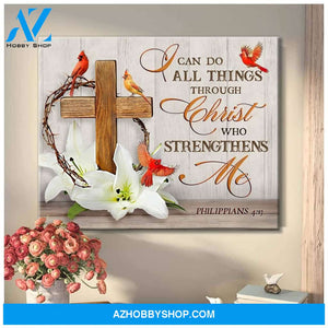 Cardinal I Can Do All Things Wall Art Canvas Prints