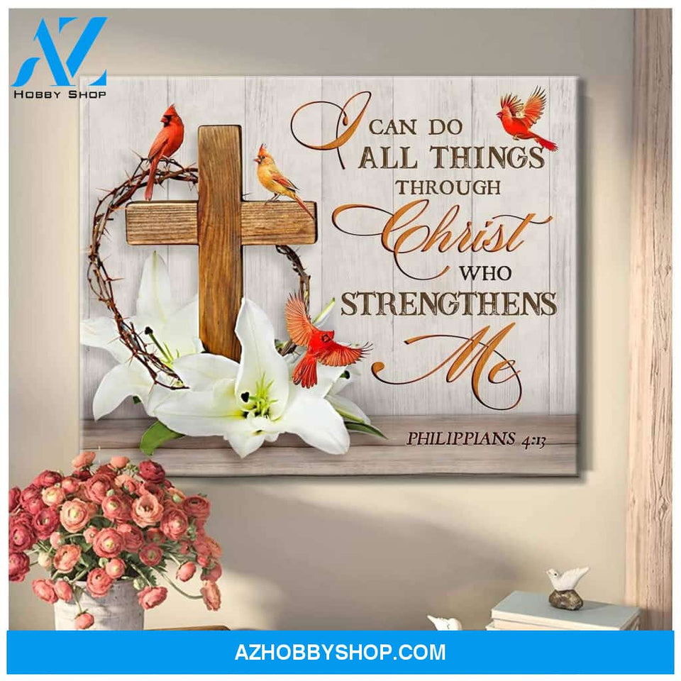 Cardinal I Can Do All Things Wall Art Canvas Prints