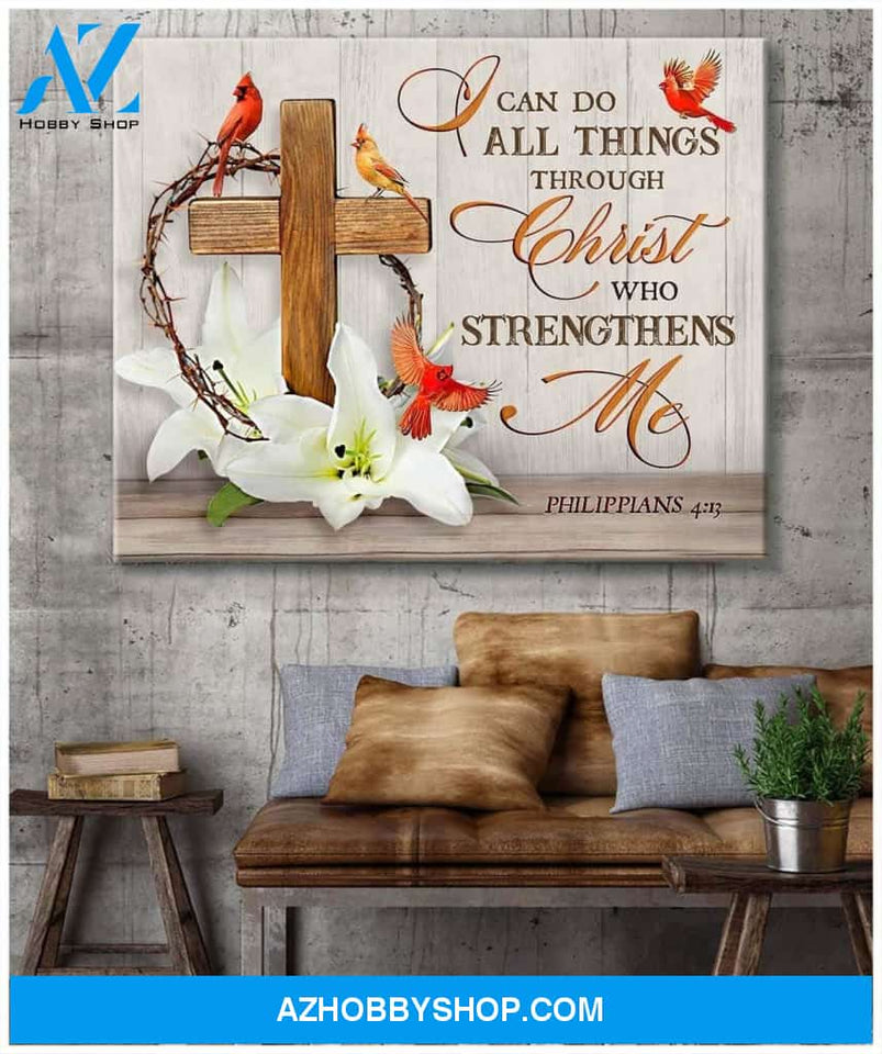 Cardinal I Can Do All Things Wall Art Canvas Prints