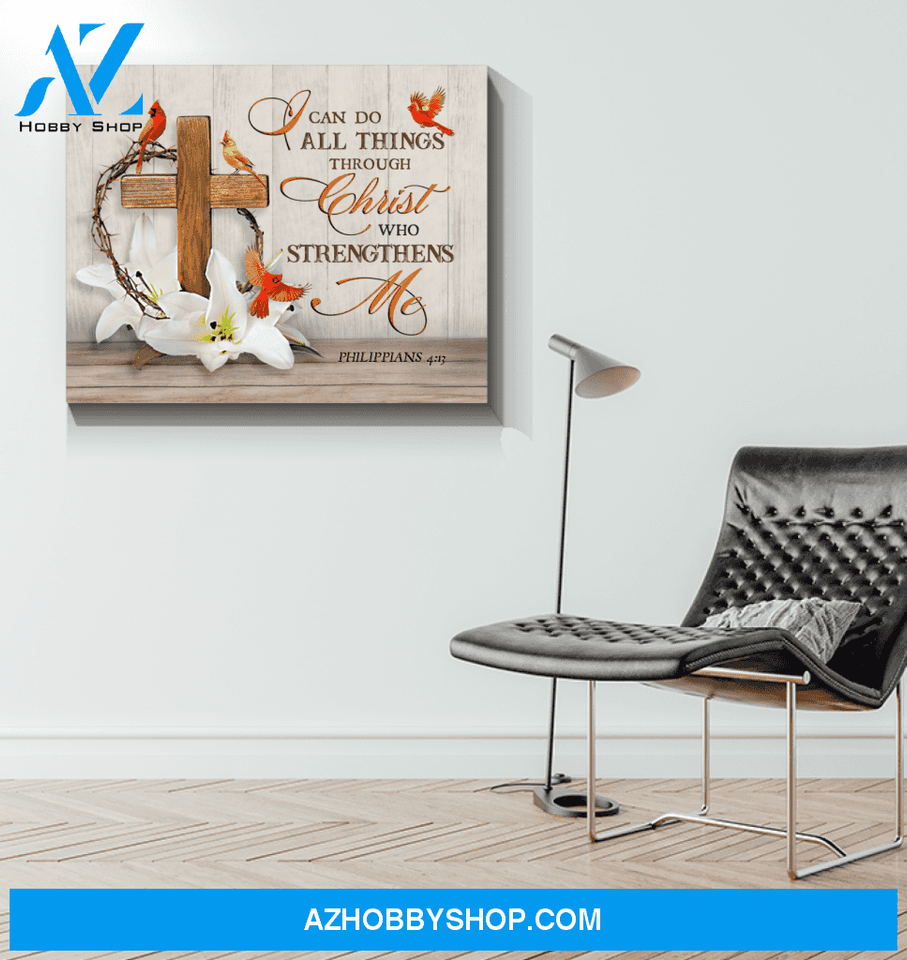 Cardinal I Can Do All Things Wall Art Canvas Prints