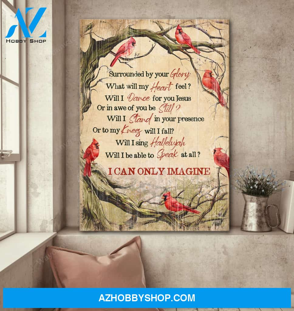 Cardinal - I can only imagine - Jesus Portrait Canvas Prints - Wall Art