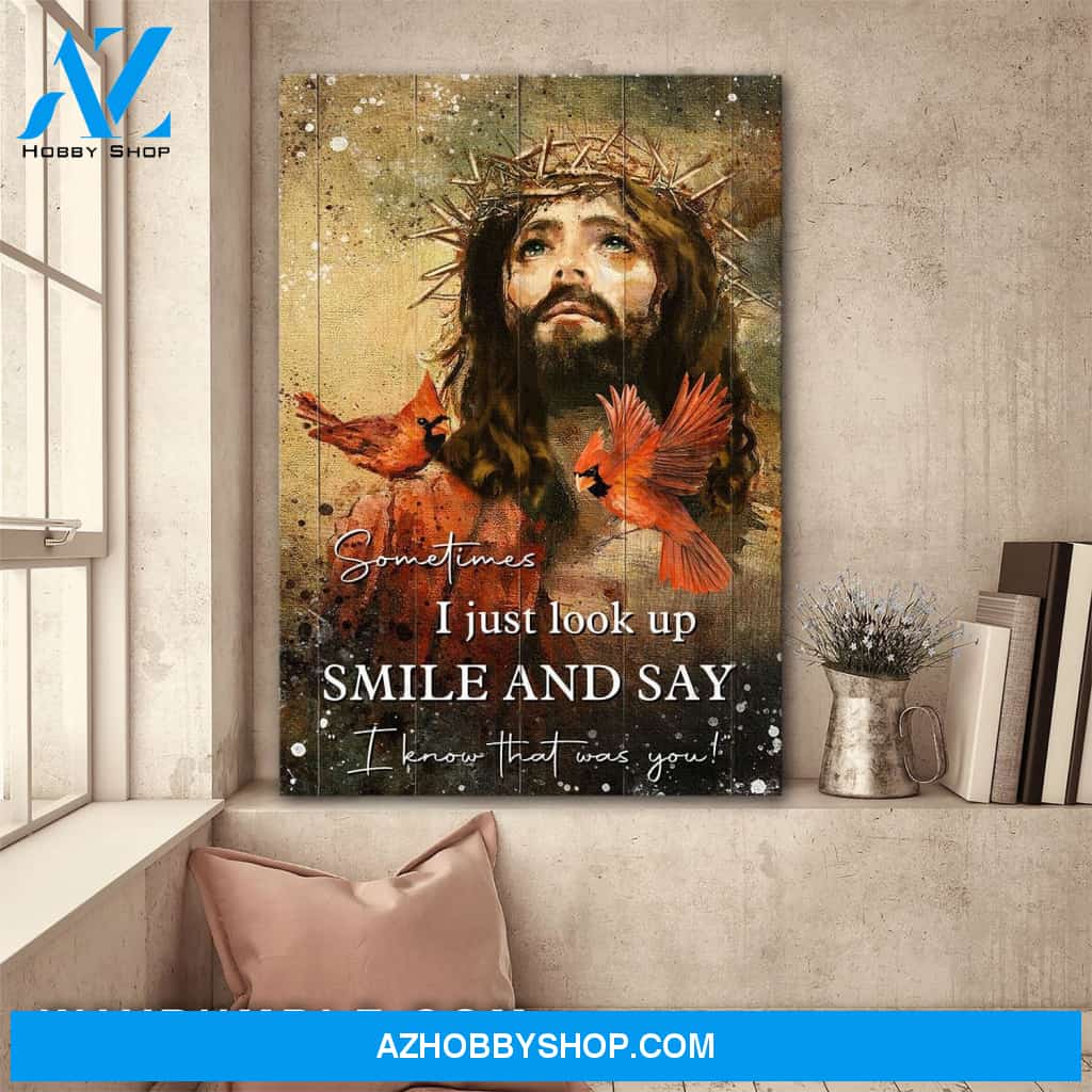 Cardinal - I know that was you Jesus Portrait Canvas Prints, Wall Art