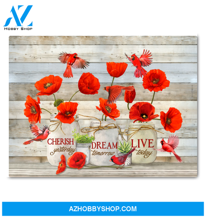 Cardinal Live Today Canvas Wall Art Gift Family