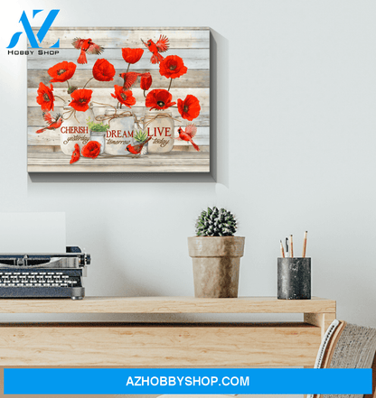 Cardinal Live Today Canvas Wall Art Gift Family