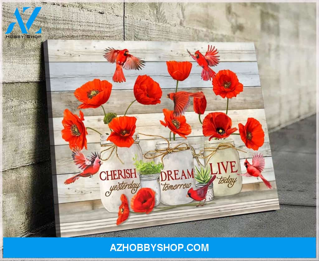 Cardinal Live Today Canvas Wall Art Gift Family