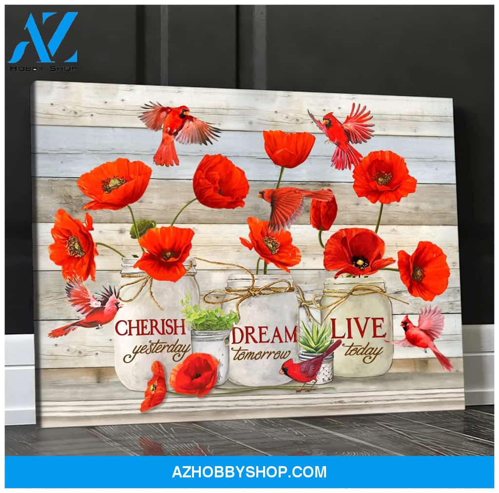 Cardinal Live Today Canvas Wall Art Gift Family
